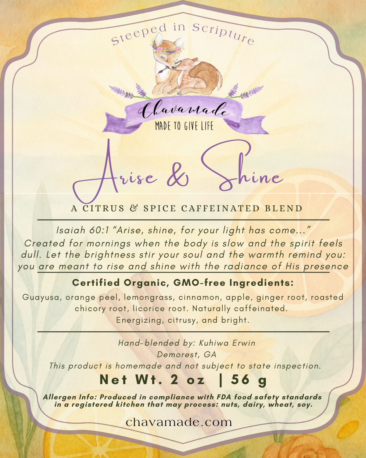 "Arise & Shine" Tea Blend