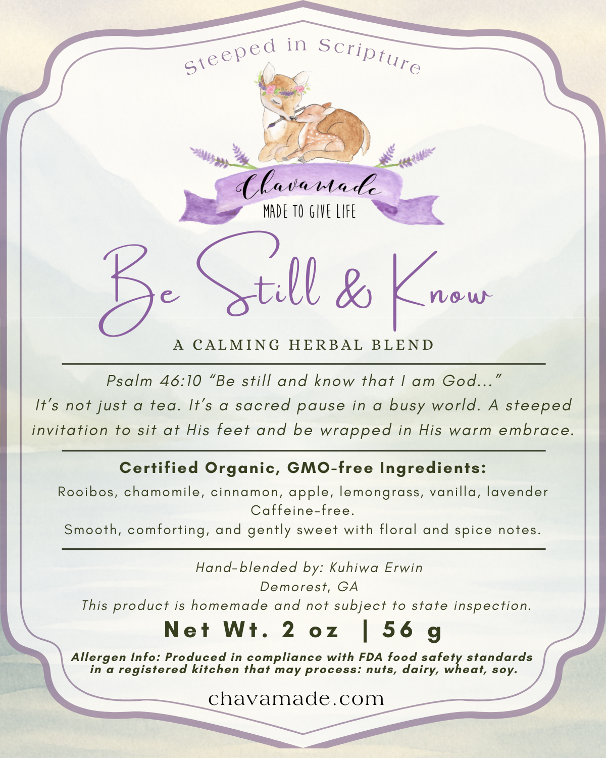 "Be Still & Know" Tea Blend
