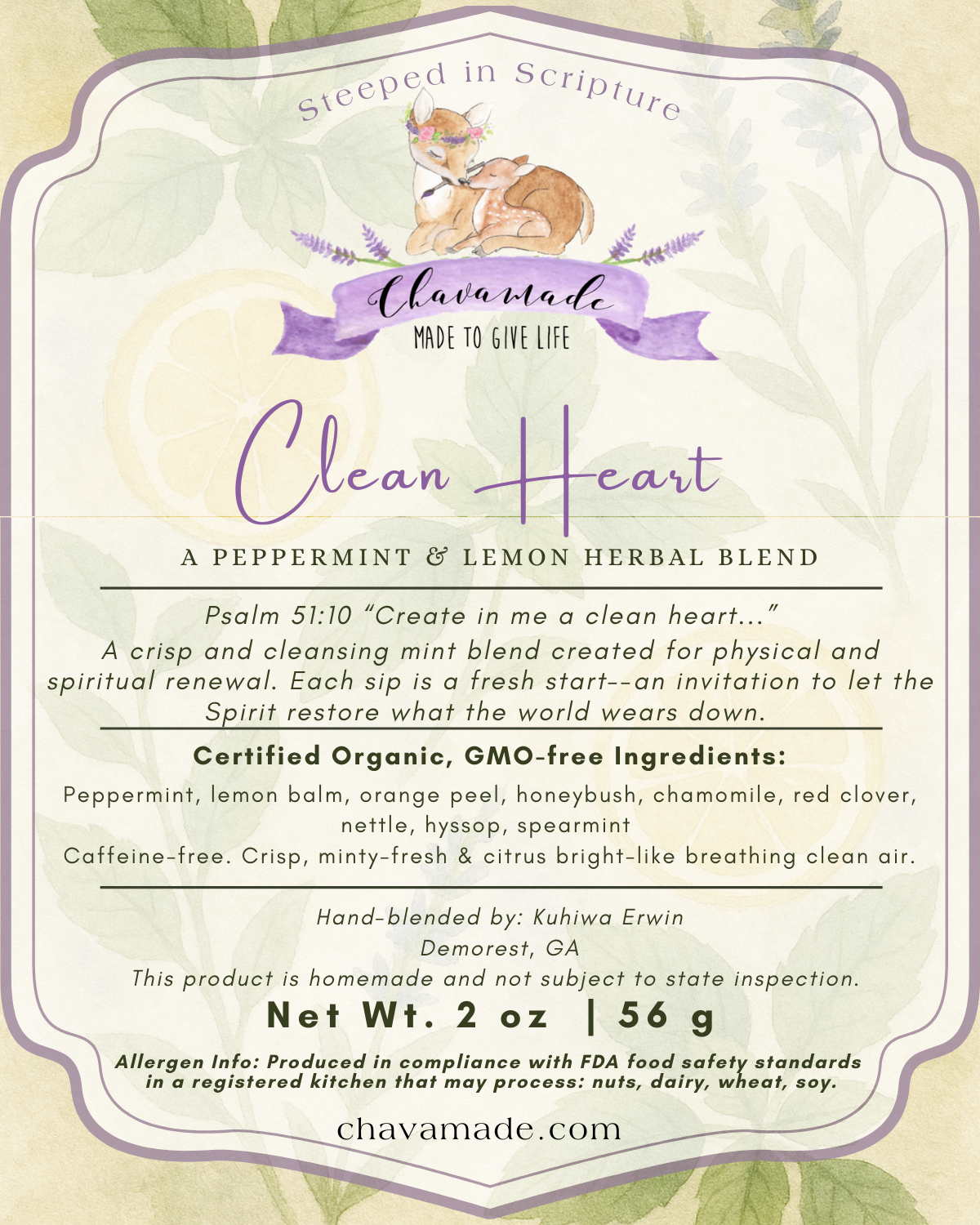 "Clean Heart" Tea Blend