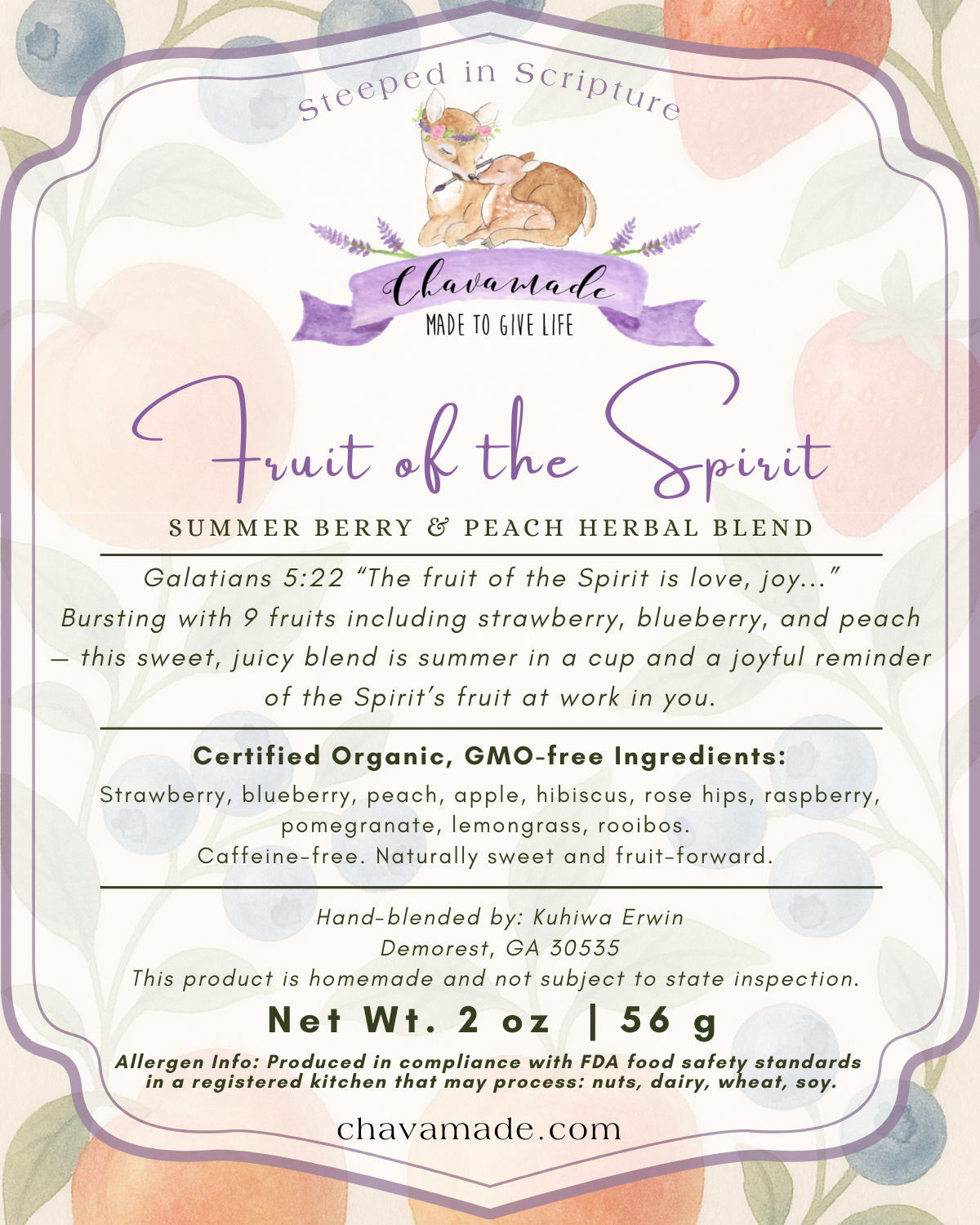 "Fruit of the Spirit" Tea Blend