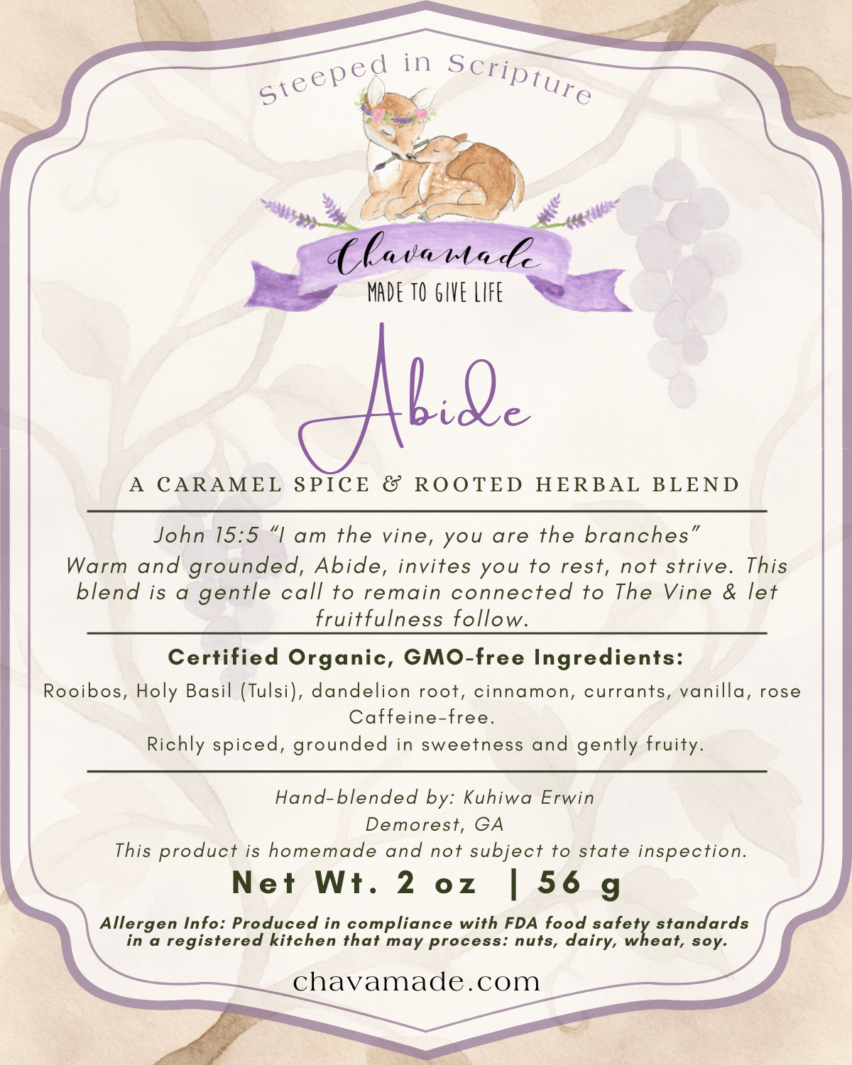 "Abide" Tea Blend - Chavamade