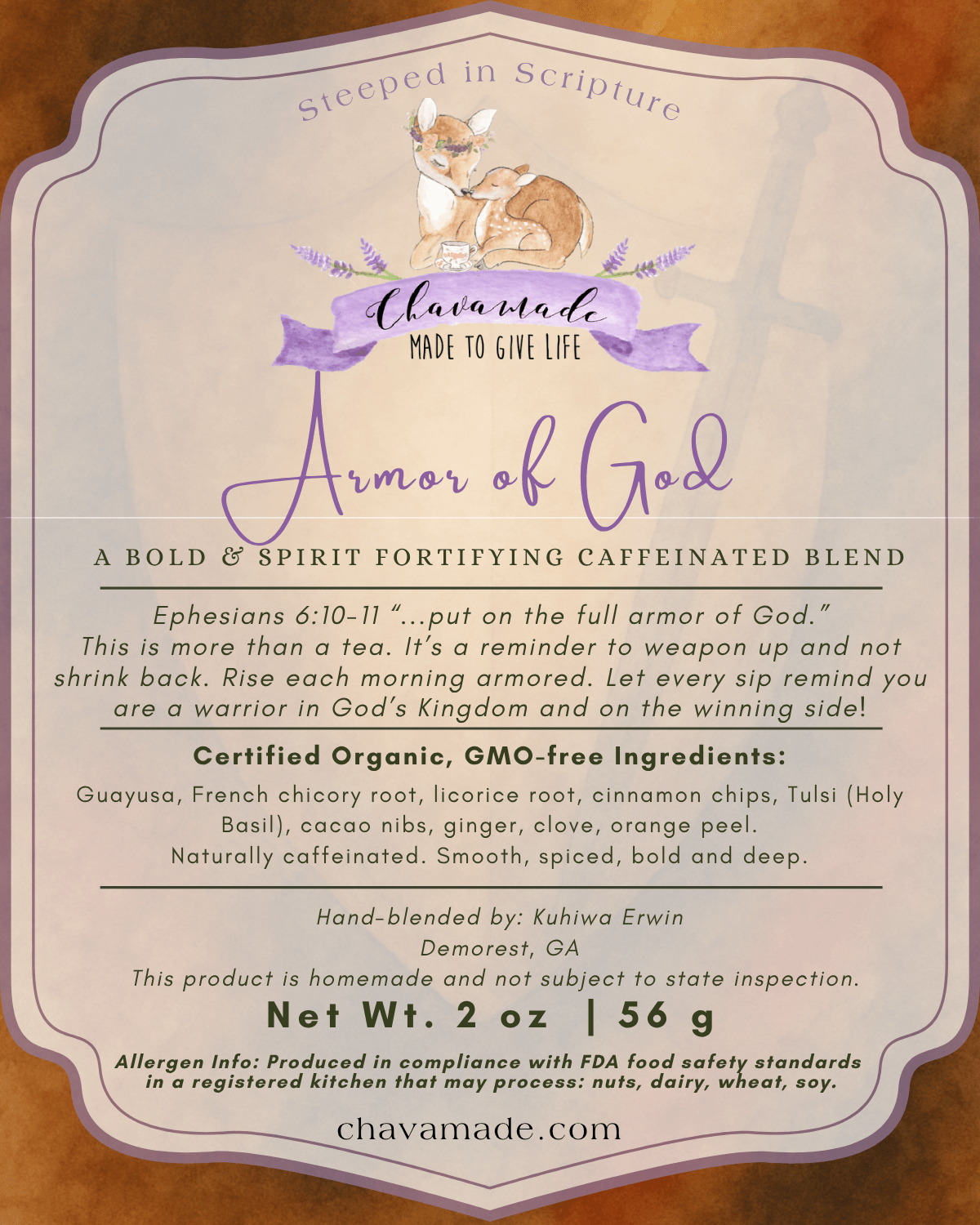 "Armor of God" Tea Blend (VIP) - Chavamade