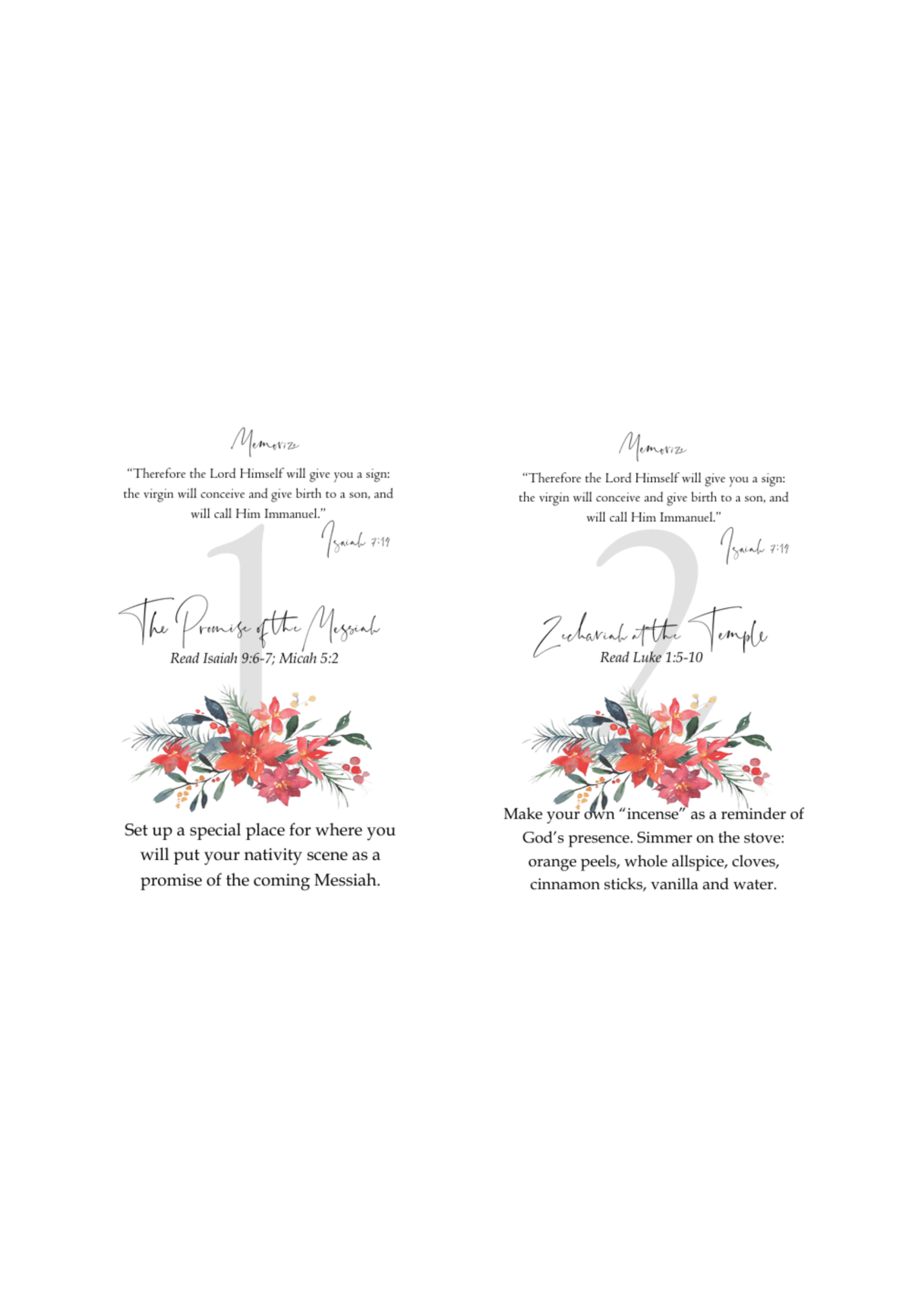 Christmas Advent Cards - Chavamade
