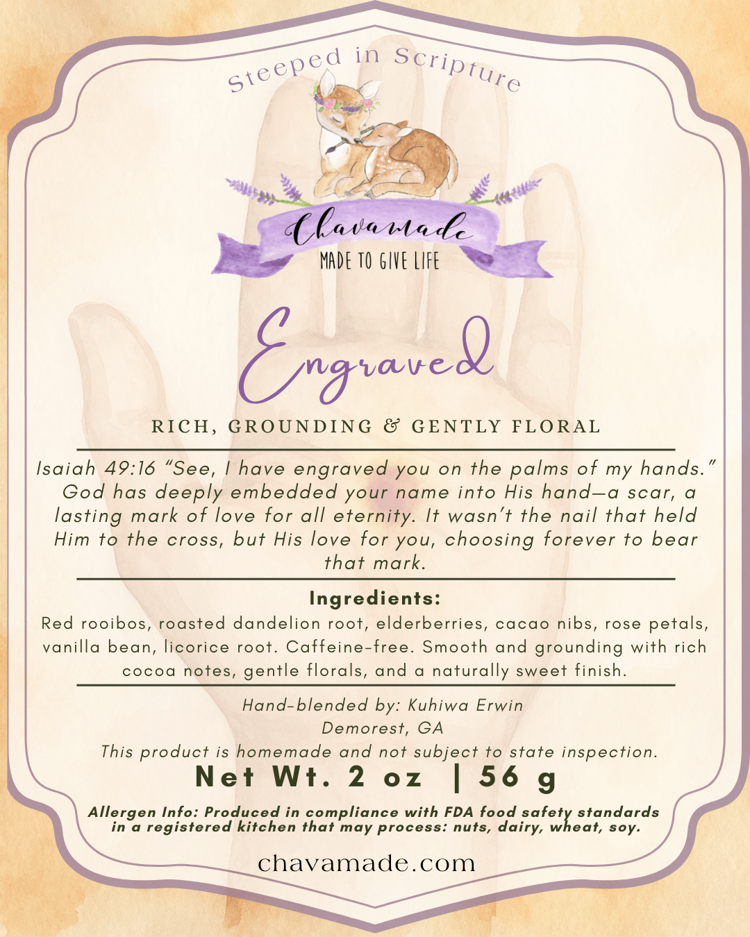 "Engraved" Tea Blend - Chavamade