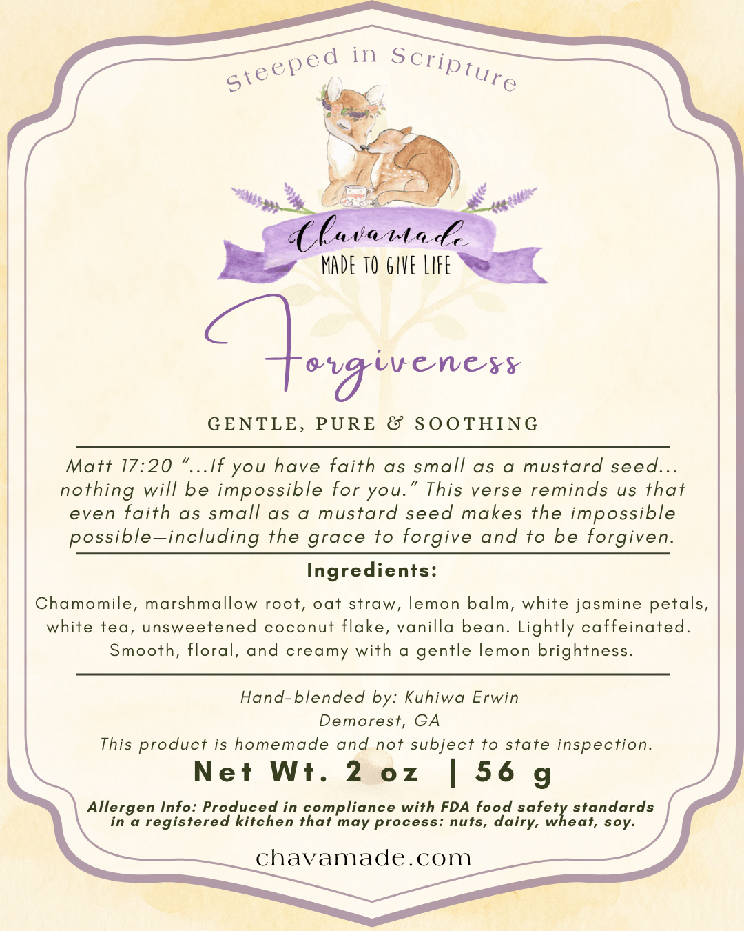 "Forgiveness" Tea Blend (VIP) - Chavamade
