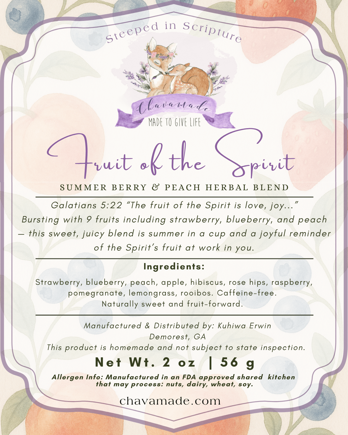 "Fruit of the Spirit" Tea Blend (VIP) - Chavamade