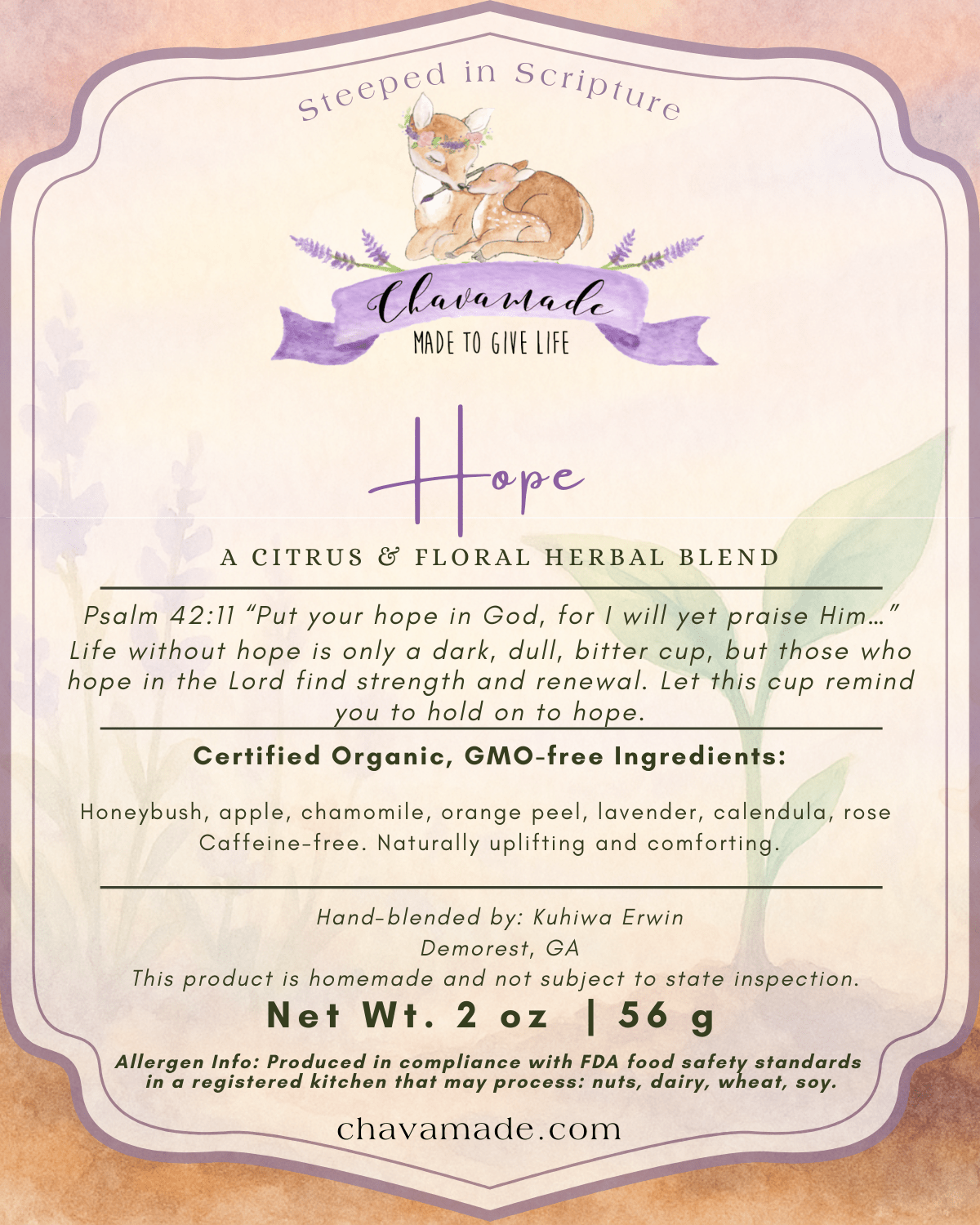 "Hope" Tea Blend (VIP) - Chavamade