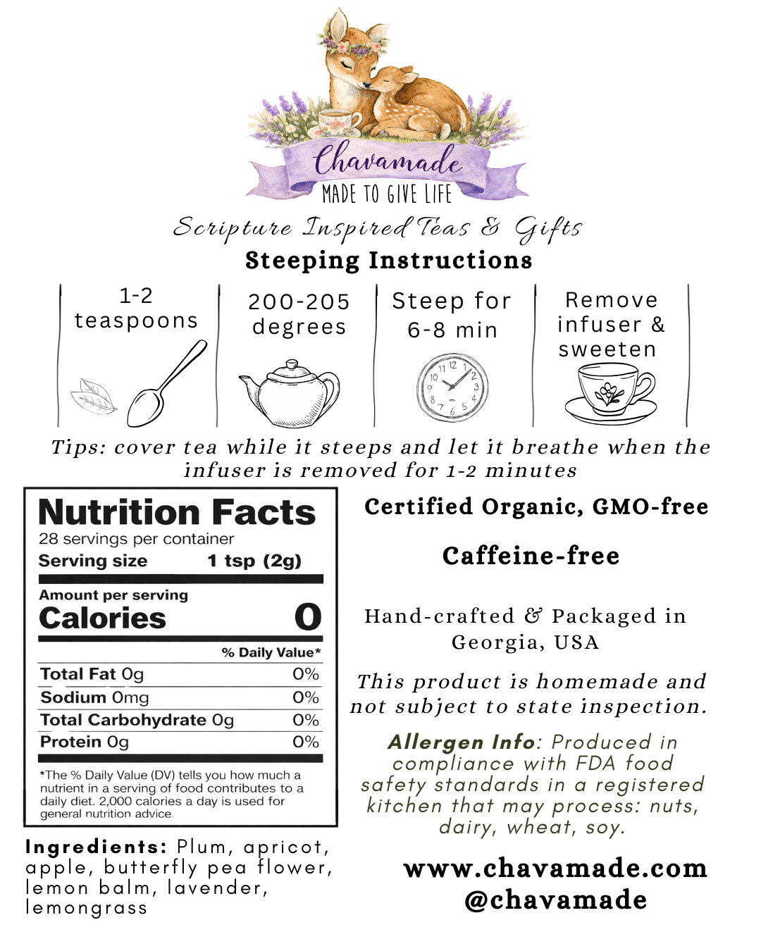 "Lydia" Tea Blend (VIP) - Chavamade