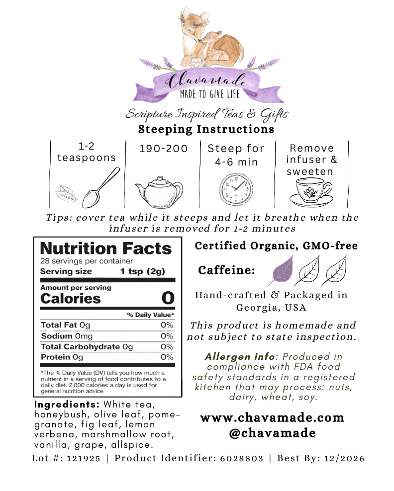 "Mary" Tea Blend (VIP) - Chavamade