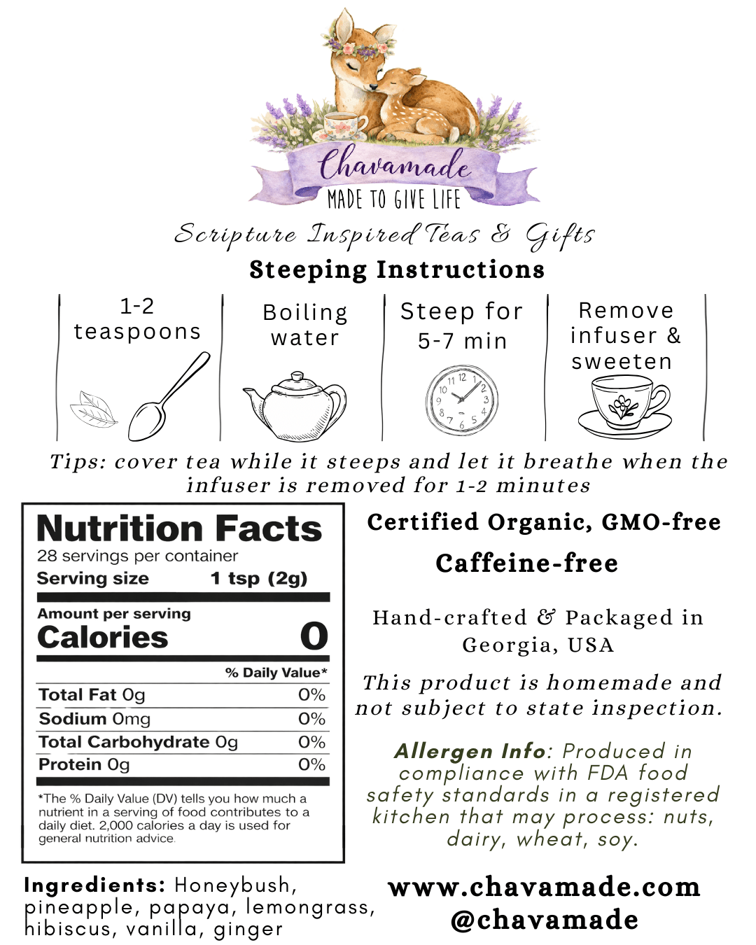"Miriam" Tea Blend (VIP) - Chavamade
