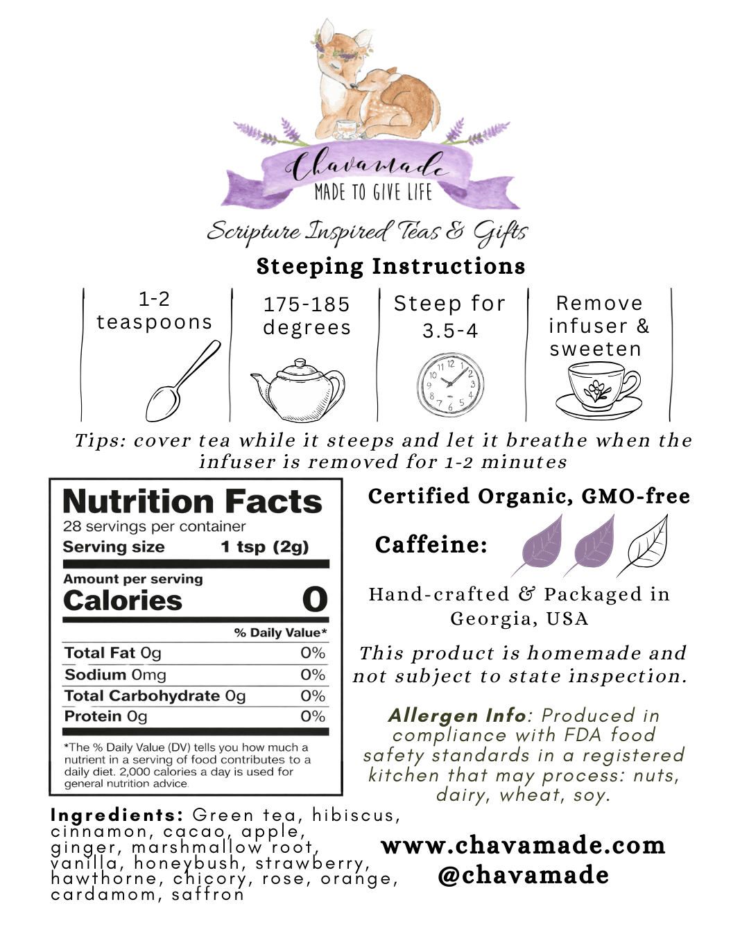 "My Heart" Tea Blend - Chavamade