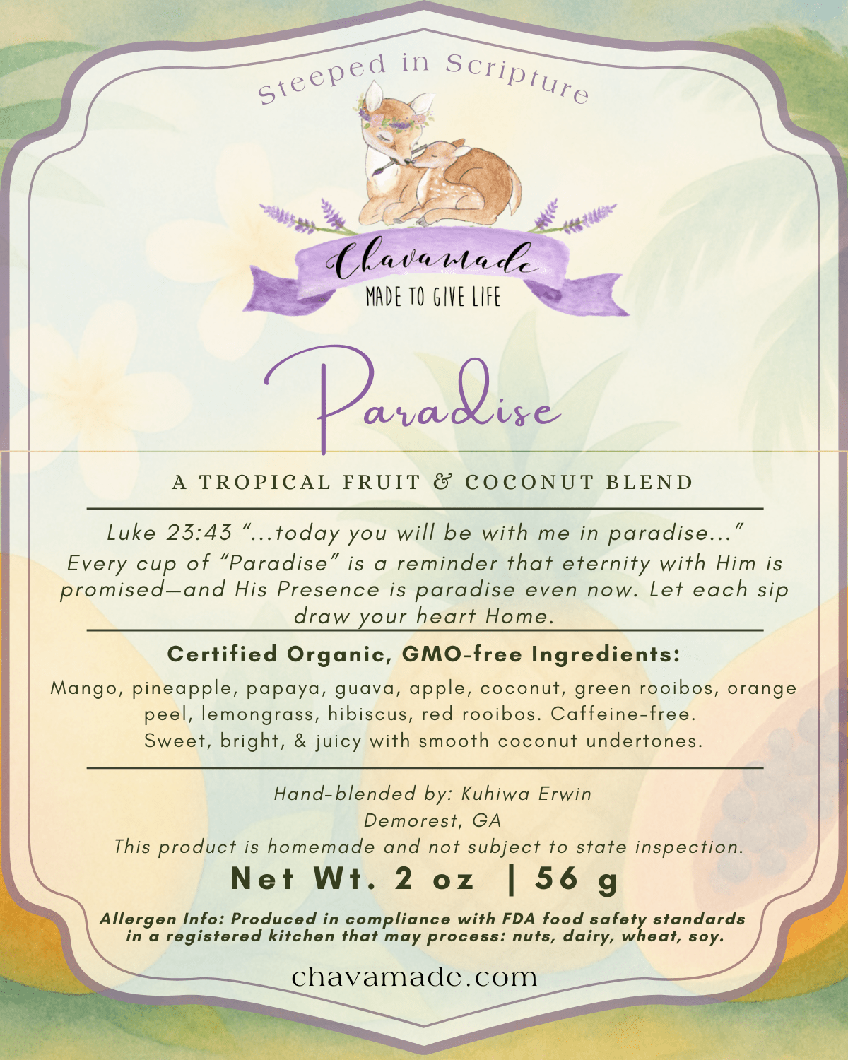 "Paradise" Tea Blend - Chavamade
