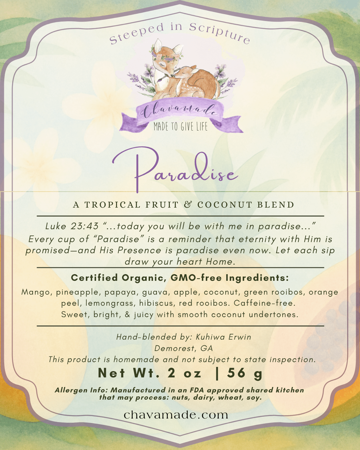 "Paradise" Tea Blend - Chavamade
