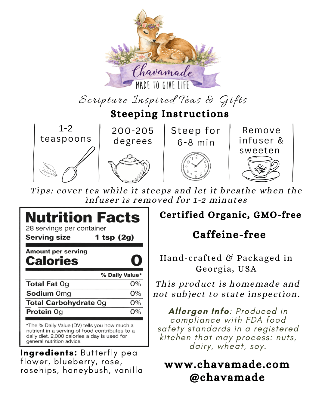 "Queen Esther" Tea Blend (VIP) - Chavamade