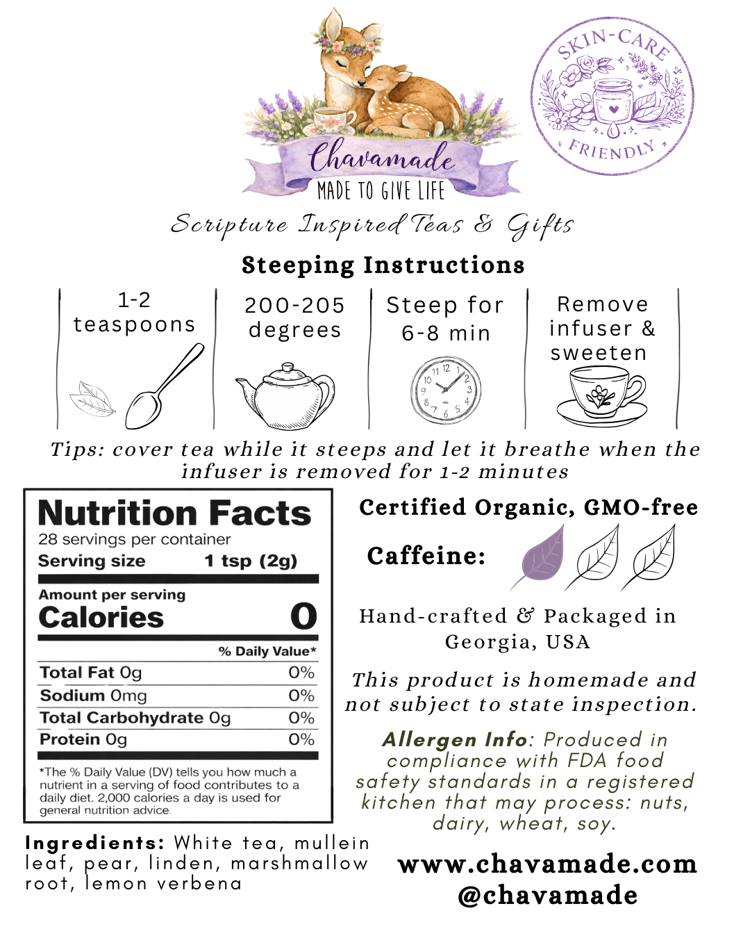 "Rachel" Tea Blend (VIP) - Chavamade