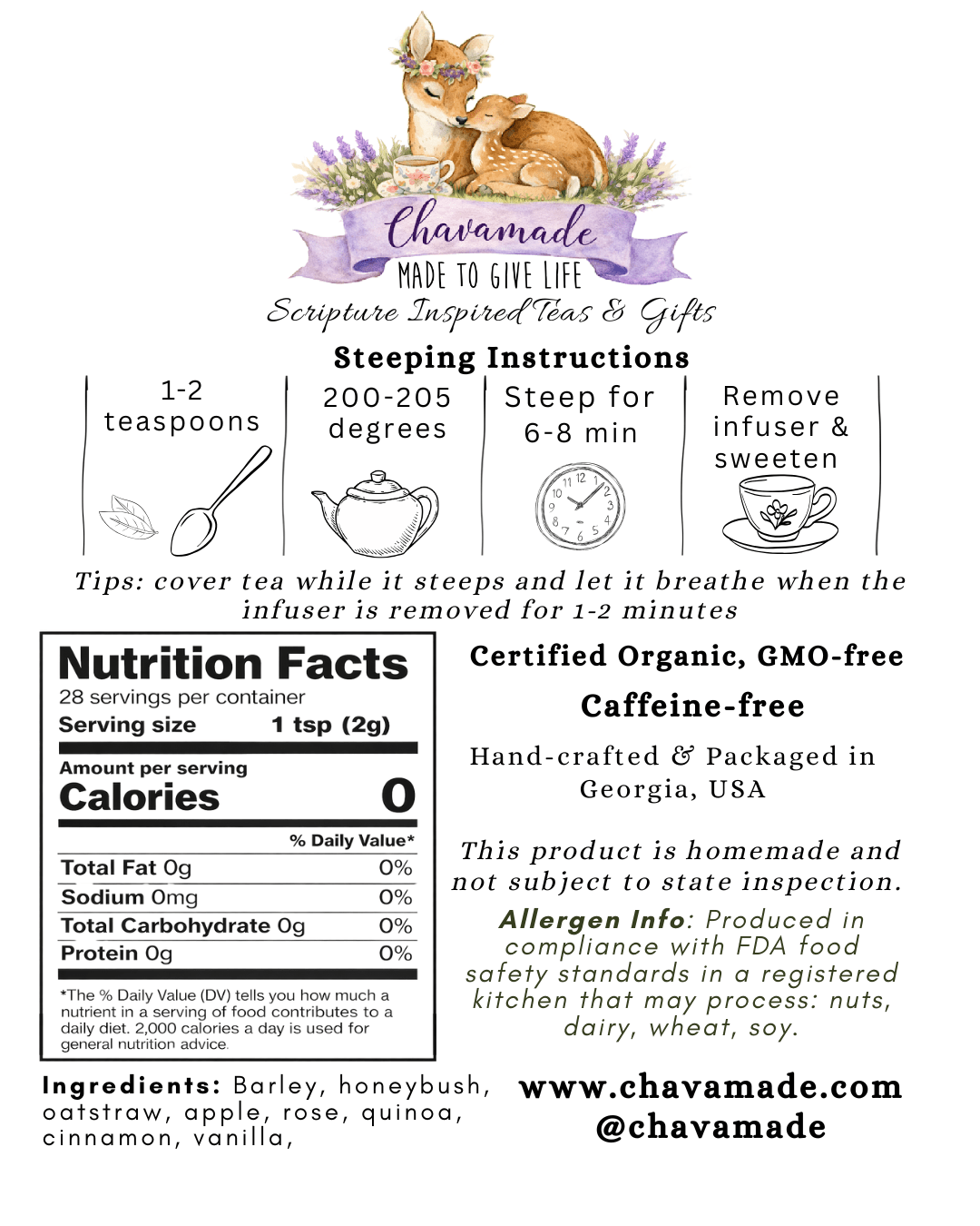 "Ruth" Tea Blend (VIP) - Chavamade