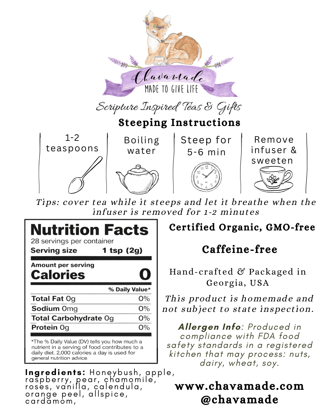 "Thinking of You" Tea Blend - Chavamade