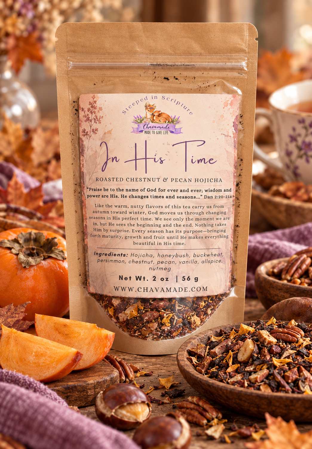 In His Time-Roasted Chestnut & Pecan Hojicha
