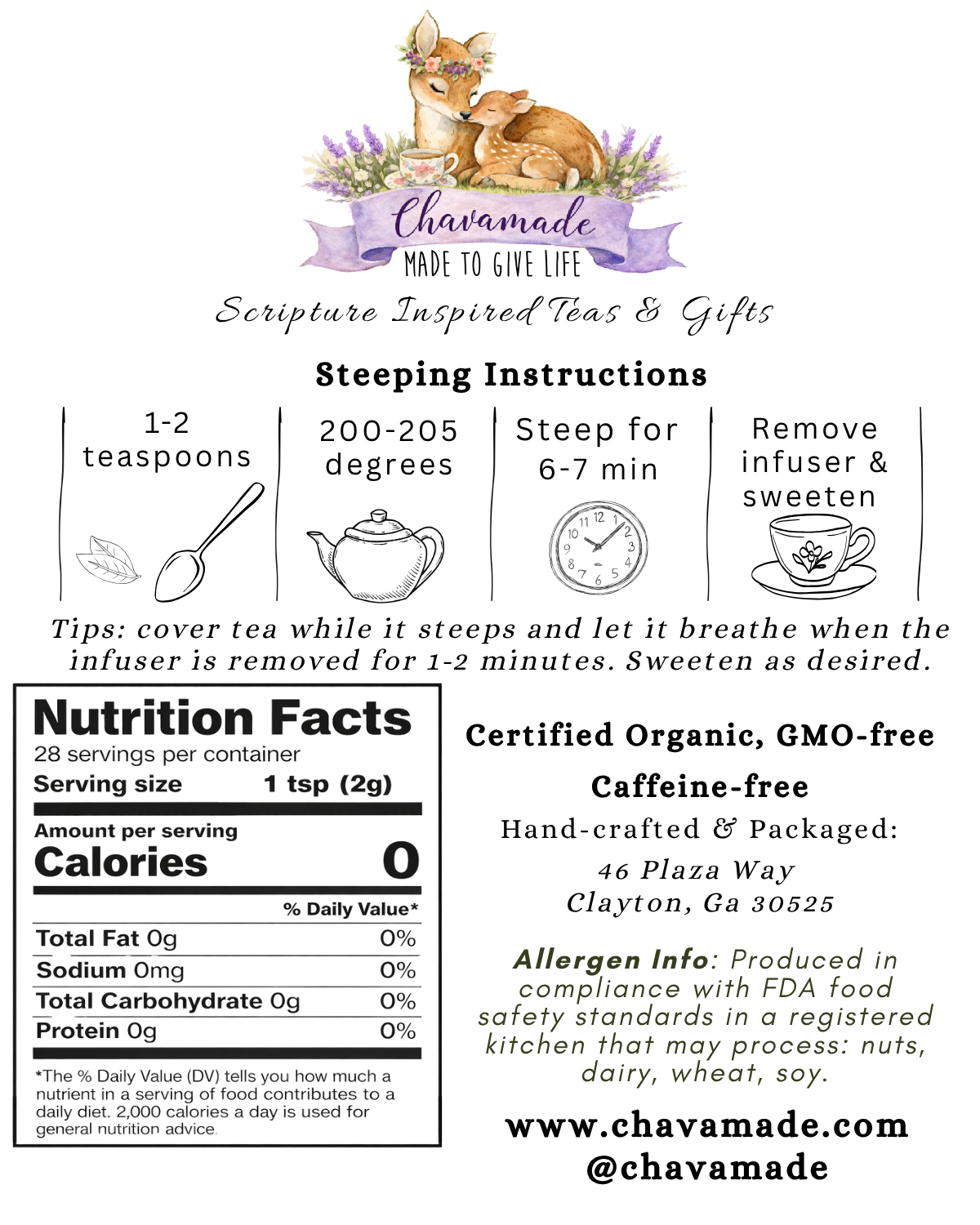 "Radiant"-Dandelion & Date Tea