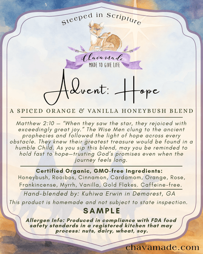 "Advent - Hope" Tea Blend (VIP) - Chavamade