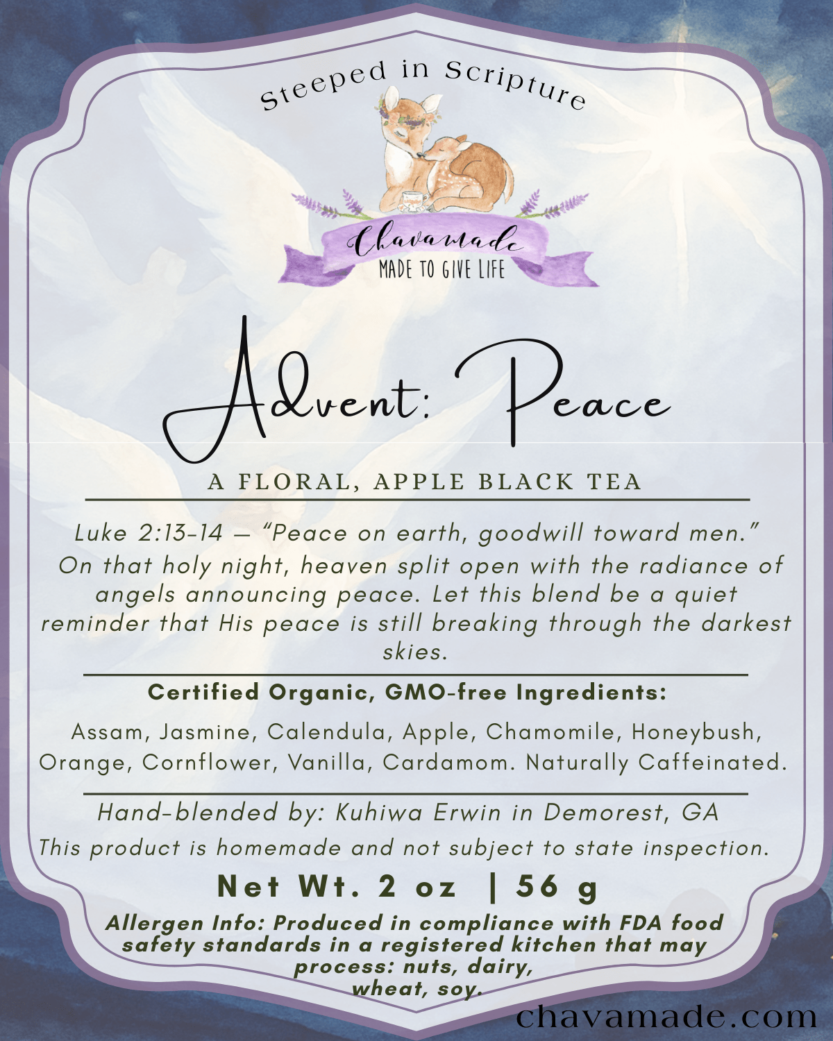 "Advent - Peace" Tea Blend (VIP) - Chavamade