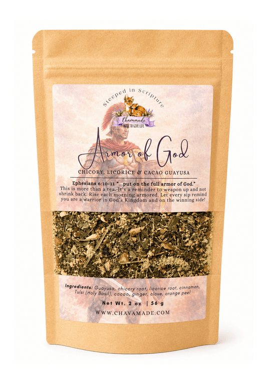 "Armor of God" Tea Blend: Chicory, Licorice & Cacao - Chavamade