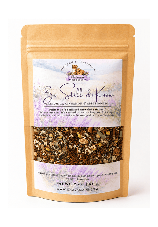 "Be Still & Know" Tea Blend: Chamomile, Cinnamon & Apple (sleep support) - Chavamade