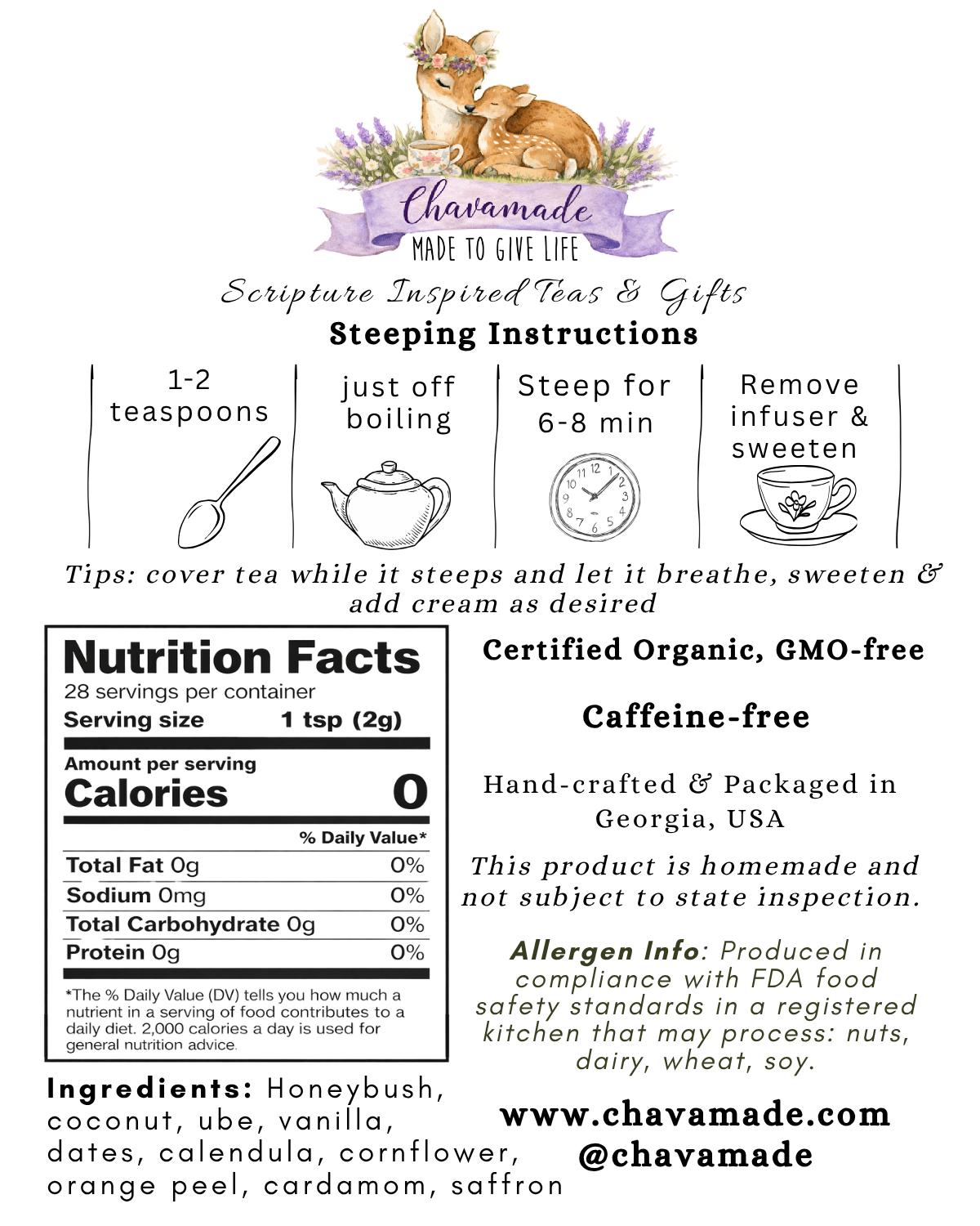 "Blessing" Tea Blend (VIP) - Chavamade
