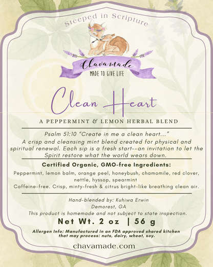 "Clean Heart" Tea Blend (VIP) - Chavamade