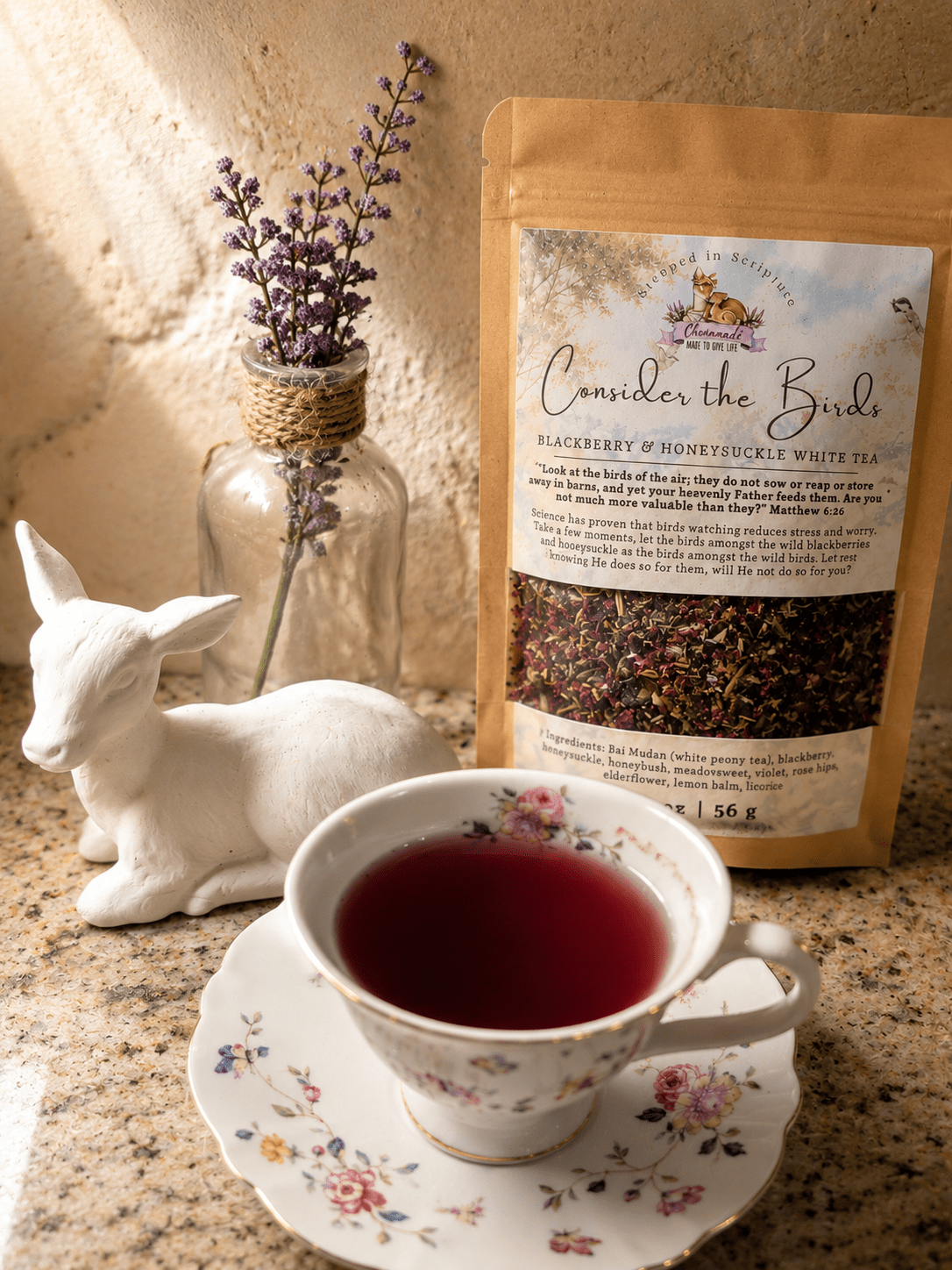 Consider the Birds-Blackberry & Honeysuckle White Tea - Chavamade