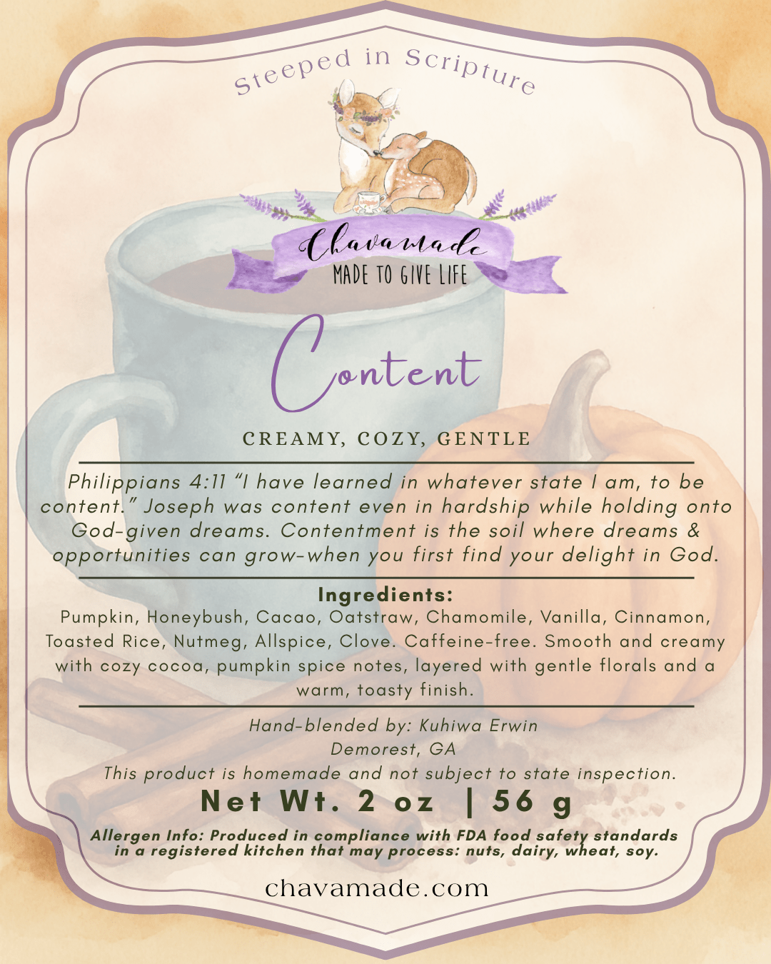 "Content" Tea Blend (VIP) - Chavamade