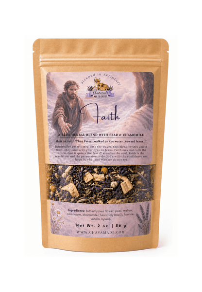 "Faith" Tea Blend: Blue Citrus & Mint Herbal (throat support) - Chavamade