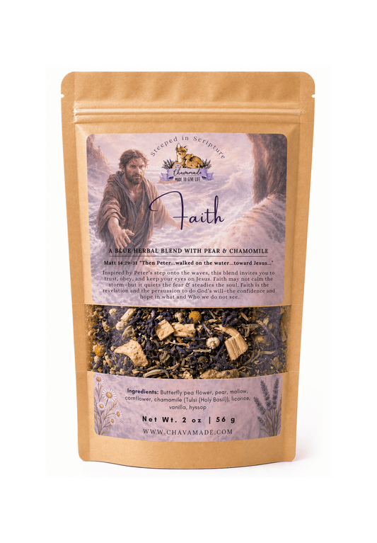 "Faith" Tea Blend: Blue Citrus & Mint Herbal (throat support) - Chavamade