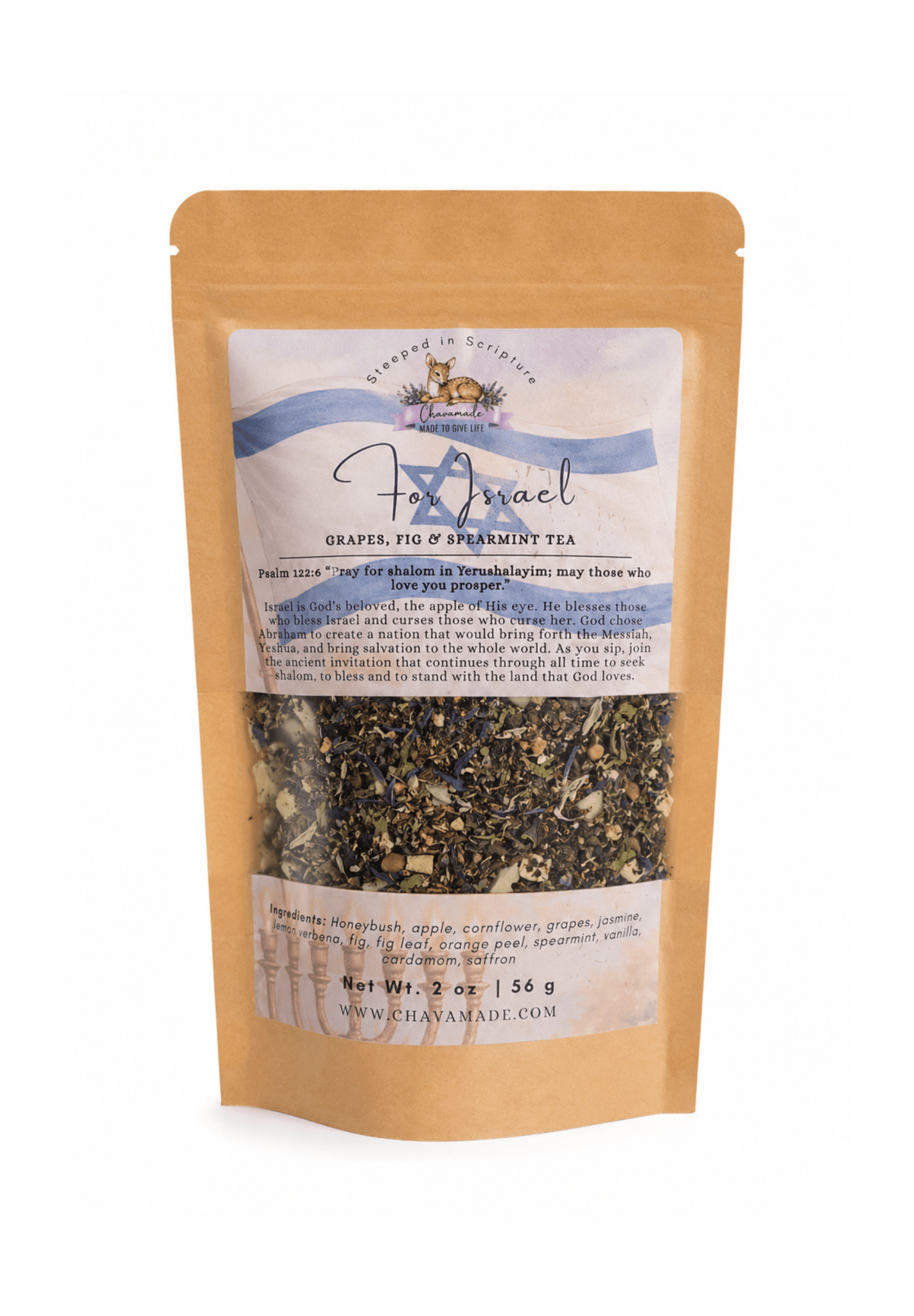 "For Israel" Tea Blend: Fig & Citrus Honeybush - Chavamade