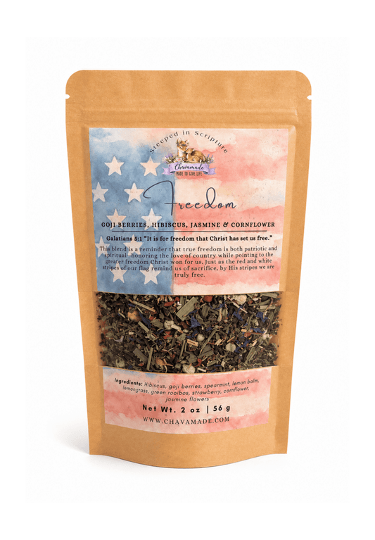 "Freedom" Tea Blend: Goji Berries, Hibiscus, Jasmine & Cornflower - Chavamade