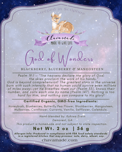 "God of Wonders" Tea Blend - Chavamade