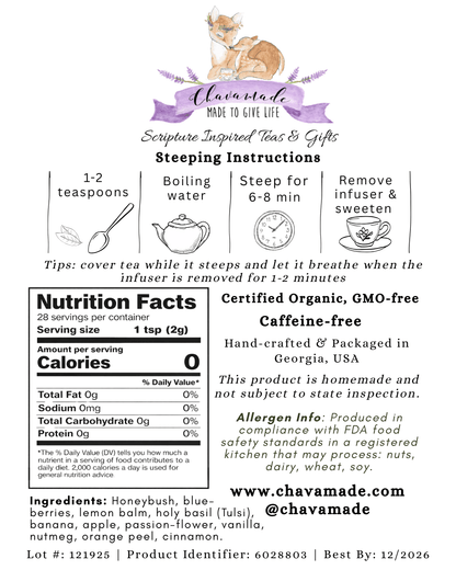 "Hannah" Tea Blend (VIP) - Chavamade