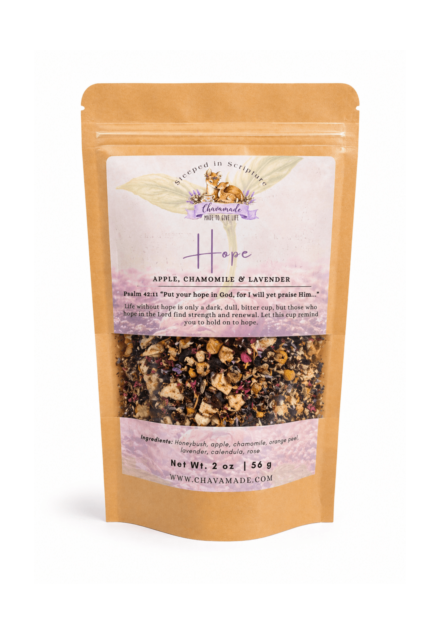 "Hope" Tea Blend: Apple, Chamomile, & Lavender - Chavamade