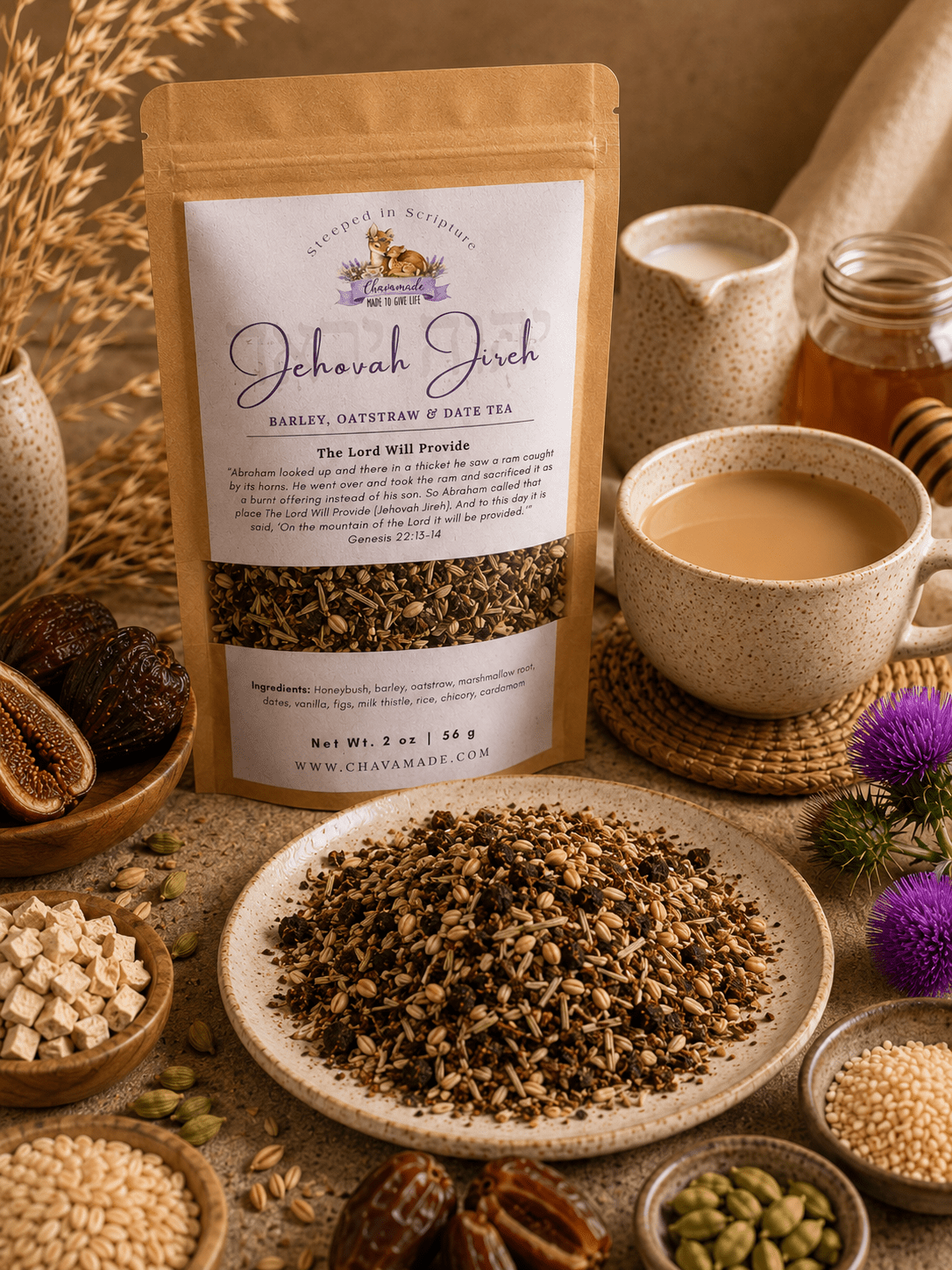 Jehovah Jireh - Barley, Oatstraw & Dates - Chavamade