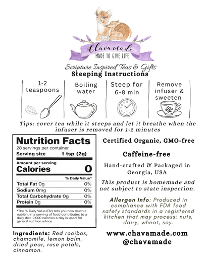 "Jochebed" Tea Blend (VIP) - Chavamade
