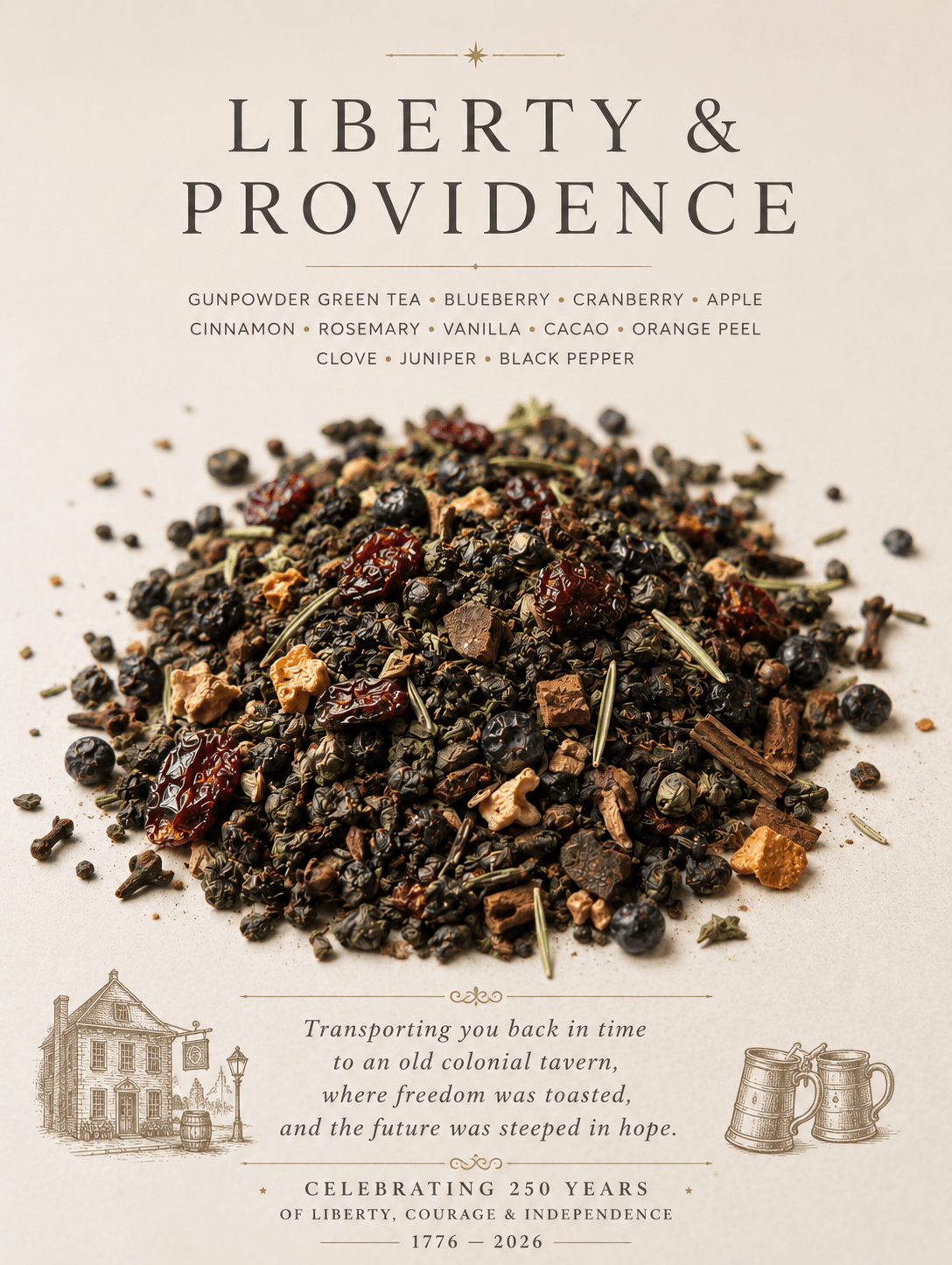 Liberty & Providence - Colonial Fruit & Spice Gunpowder Green Tea - Chavamade