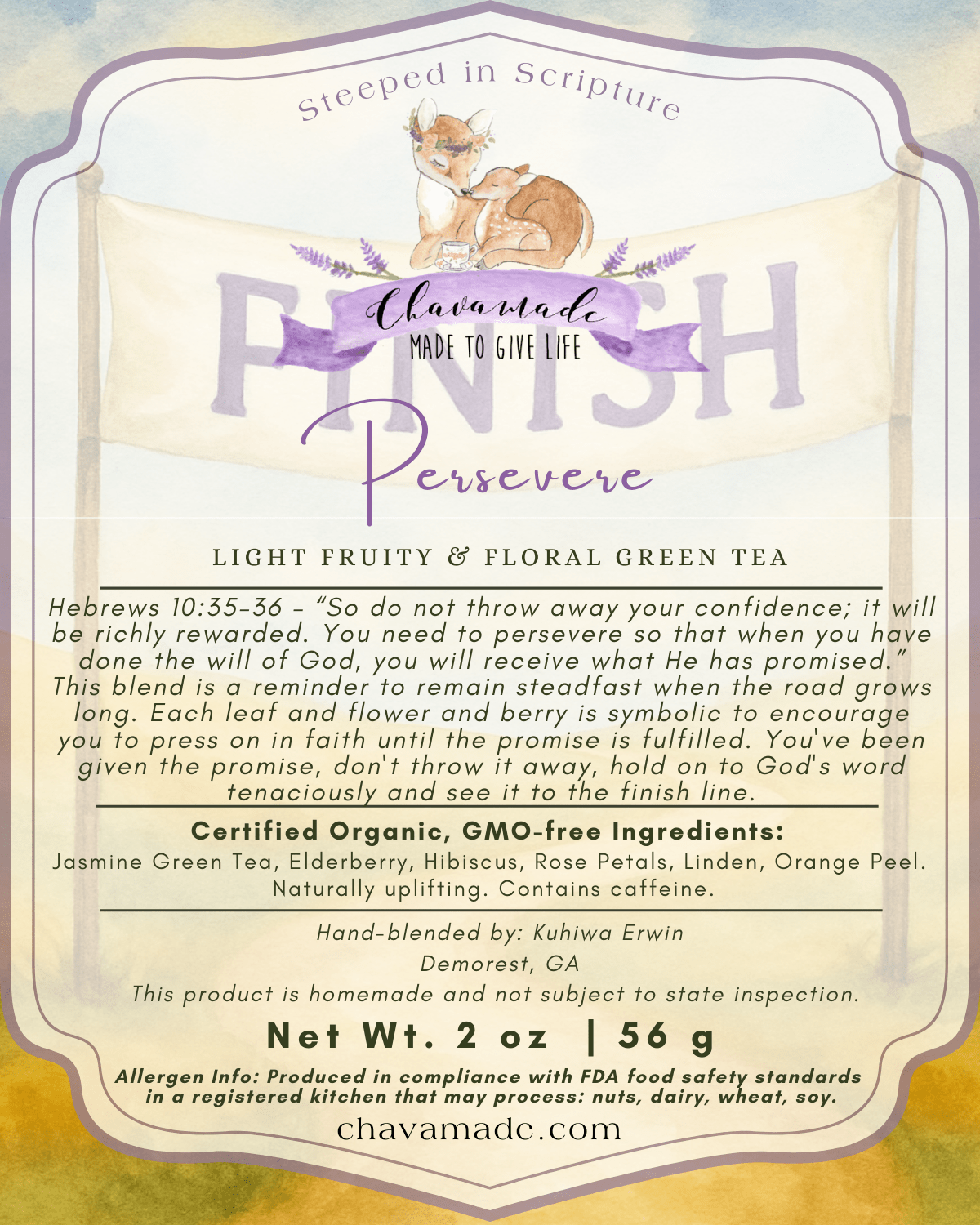 "Persevere" Tea Blend (VIP) - Chavamade