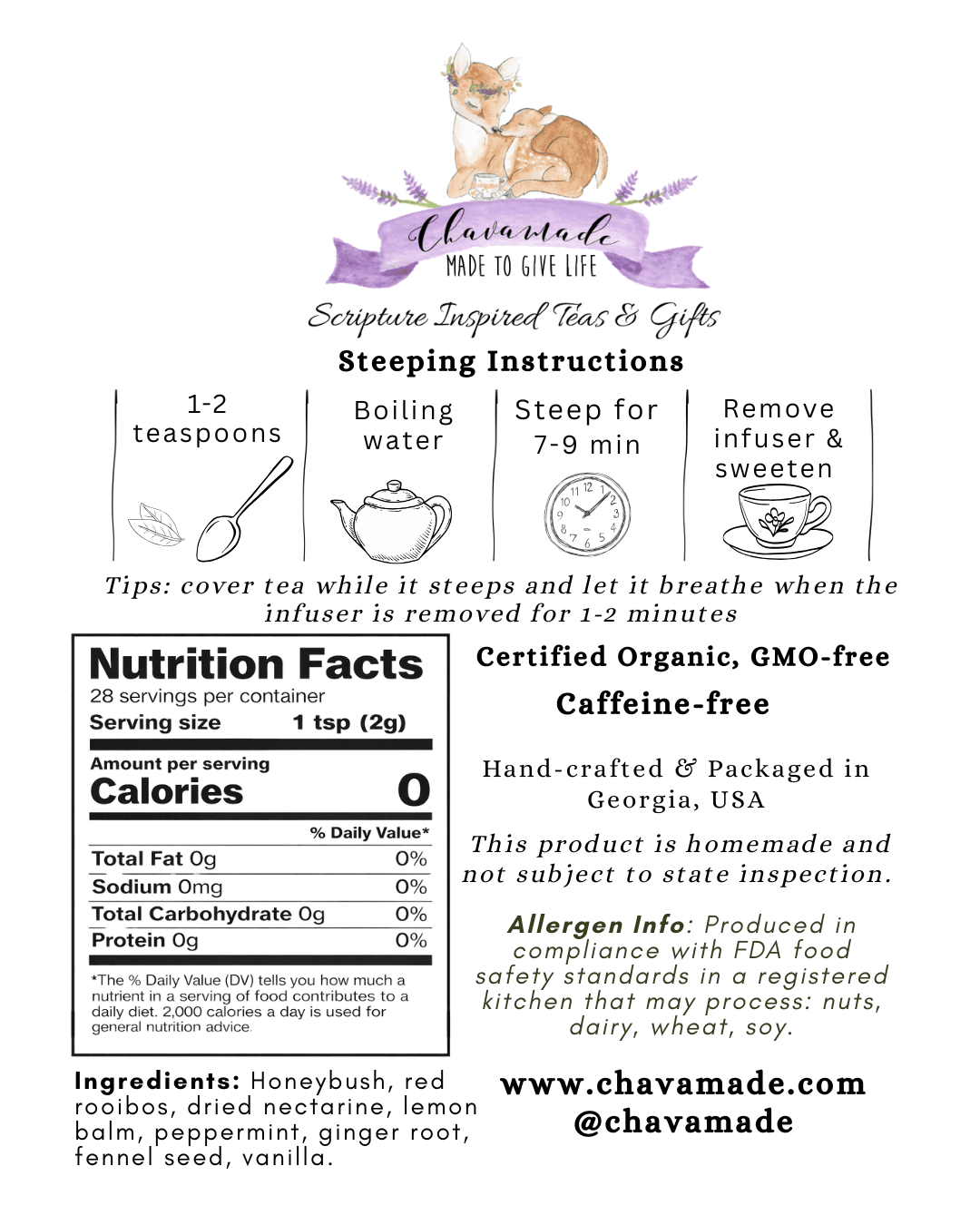 "Puah & Shiphrah" Tea Blend (VIP) - Chavamade