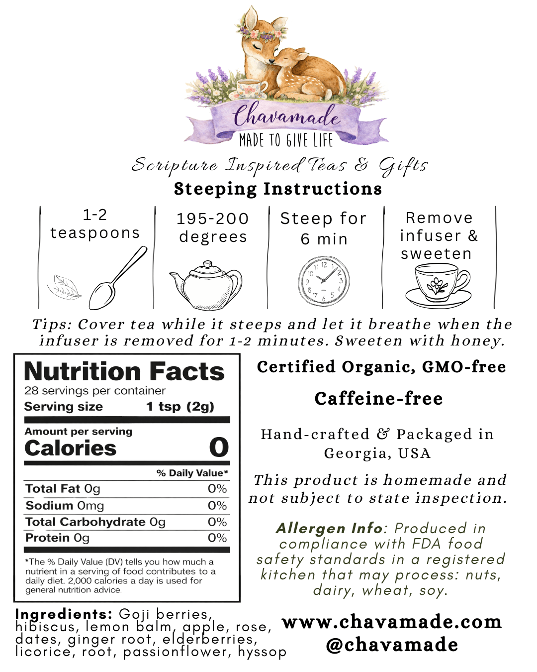 "Redeemed" Tea Blend (VIP) - Chavamade