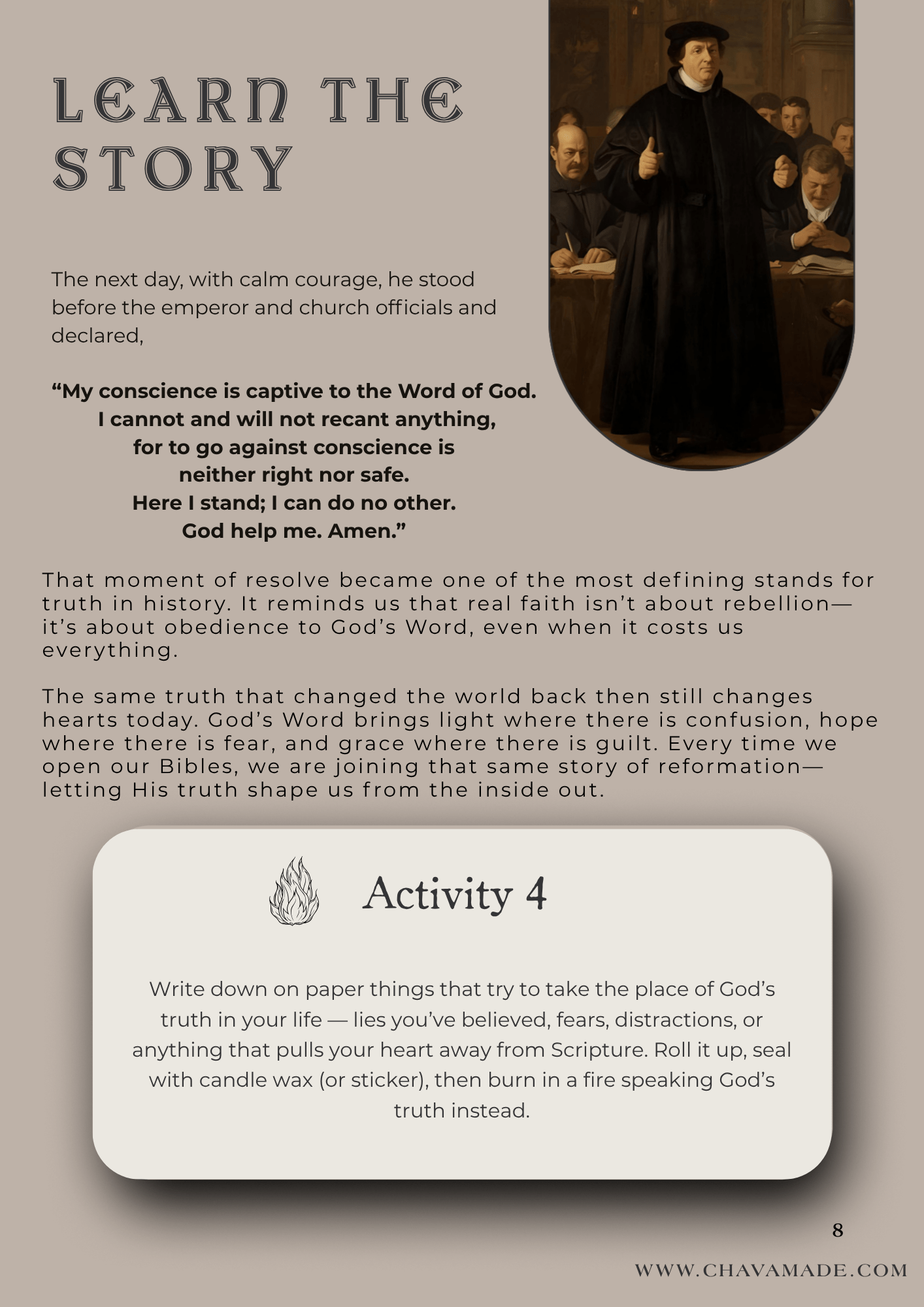 Reformation Day Family Guide - Chavamade