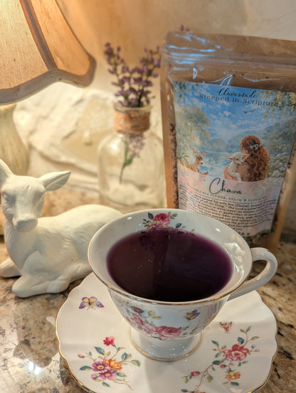 Chava-Butterfly Pea Flower, Blueberry, Peach & Honeybush (skin & beauty support)