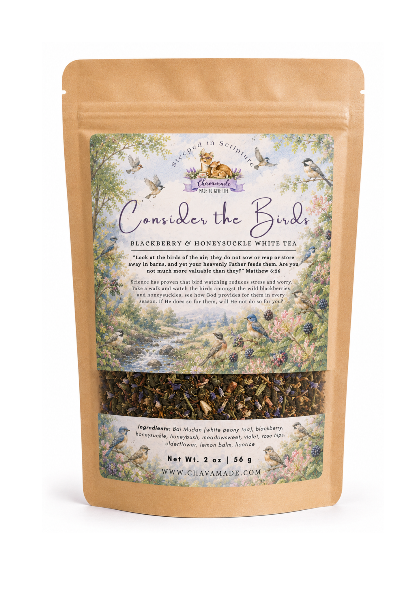 Consider the Birds-Blackberry & Honeysuckle White Tea