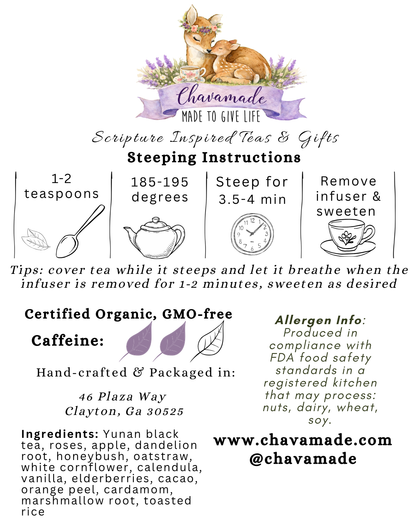 Beauty for Ashes-Rose, Apple & Frankincense Black Tea