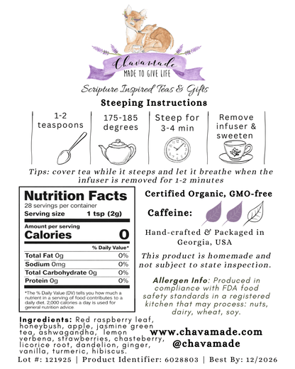 "Sarah" Tea Blend (VIP) - Chavamade