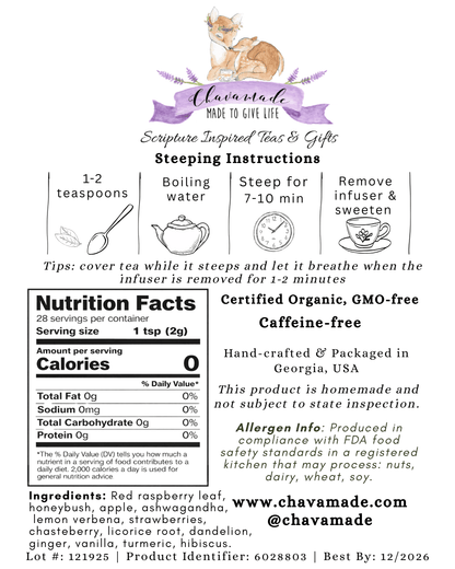 "Sarah" Tea Blend (VIP) - Chavamade